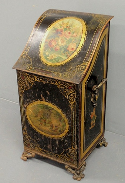 Victorian original Tole decorated