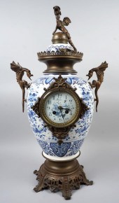VICTORIAN ORMOLU MOUNTED DELFT