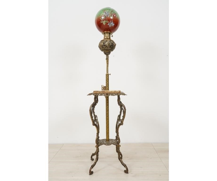Victorian ornate brass adjustable