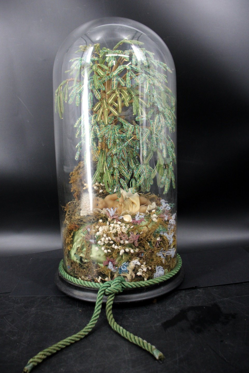 VICTORIAN OVAL GLASS DOME DIORAMA