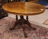 VICTORIAN OVAL TILT-TOP LOO TA