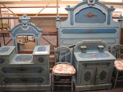 Victorian painted and decorated six