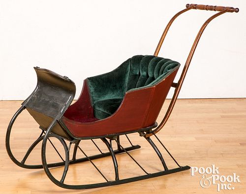 VICTORIAN PAINTED CHILD'S SLEIGH,