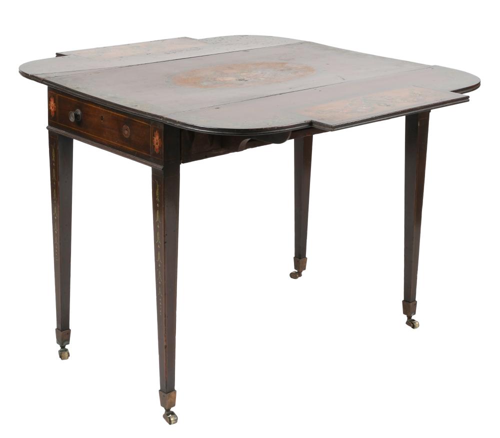 VICTORIAN PAINTED MAHOGANY PEMBROKE