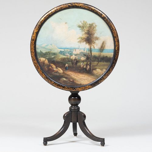 VICTORIAN PAINTED PAPIER MACHÃ© AND
