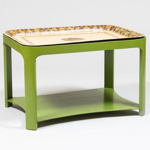 VICTORIAN PAINTED TÃ´LE TRAY ON