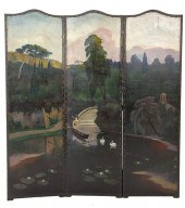 Victorian painted three-part f