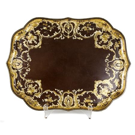 Victorian Papier Mache Tray 	 