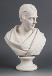 Victorian parianware bust of a