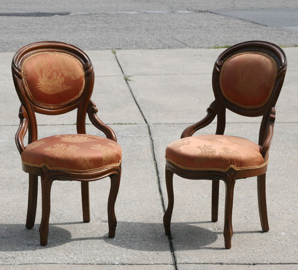 Victorian parlor chairs with