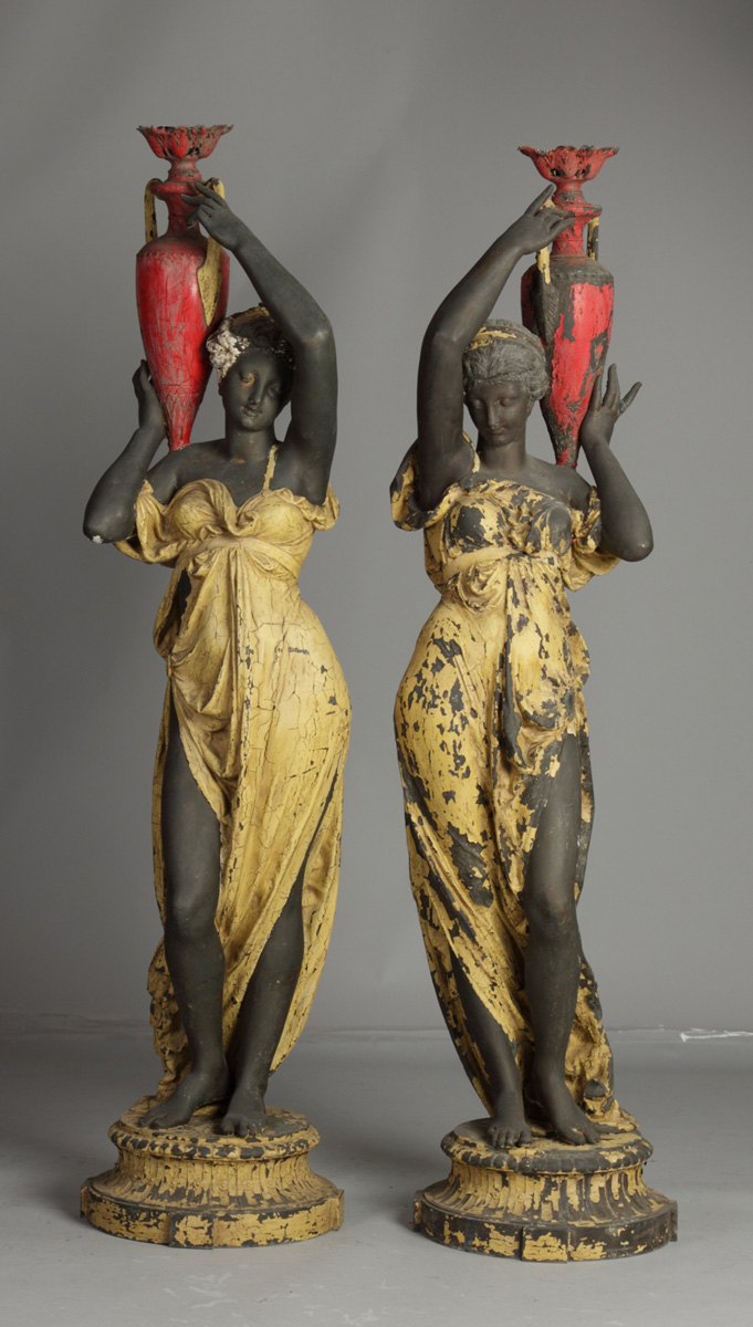 Victorian Patinated Metal Ladies