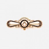 VICTORIAN PEARL AND ENAMEL BAR