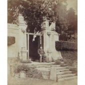 Victorian photograph. Fountain