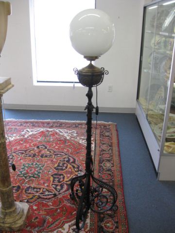 Victorian Piano Lamp cast iron with