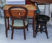 VICTORIAN PIANO STOOL & OTHER