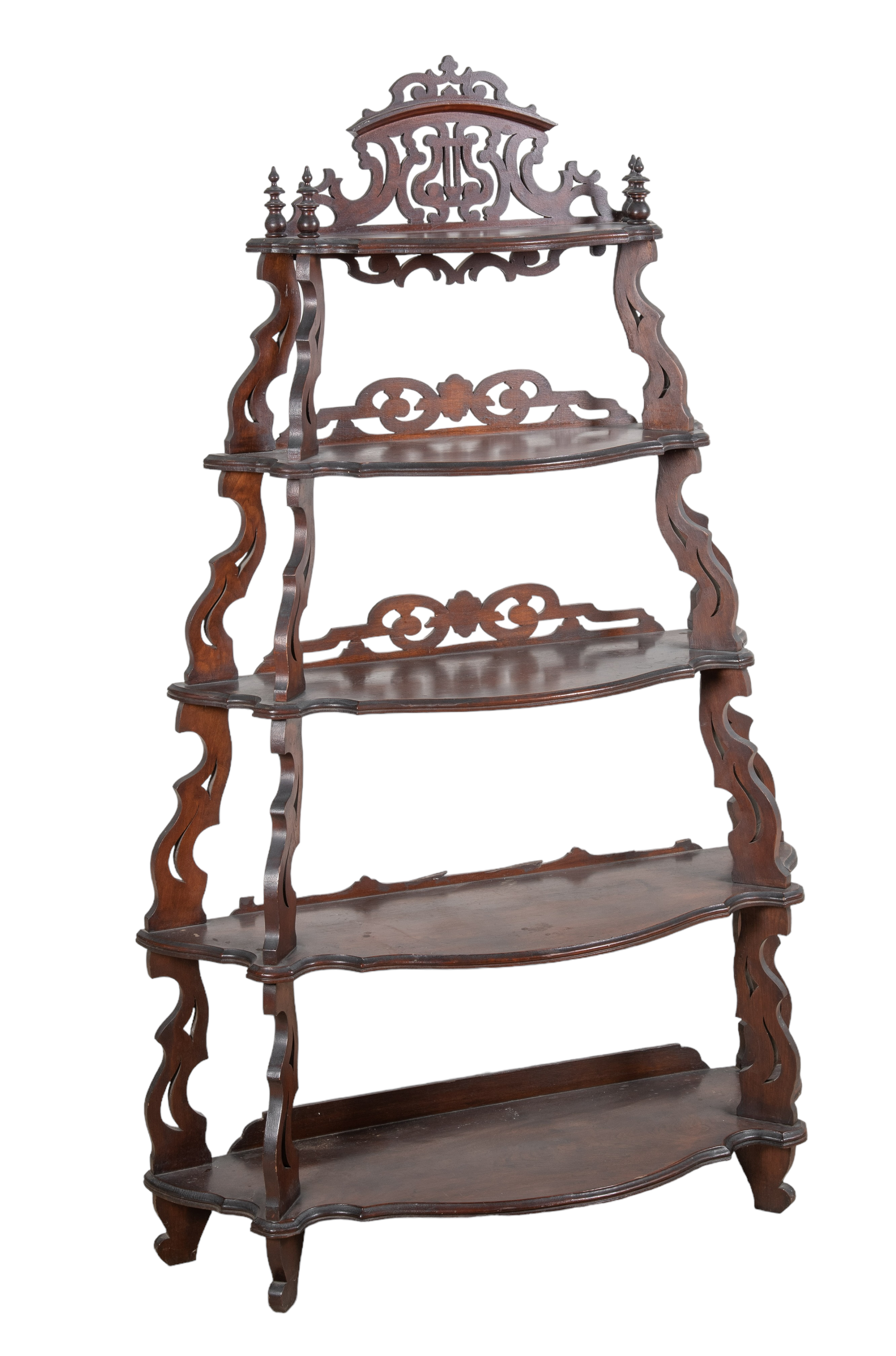 Victorian pierced carved etagere,