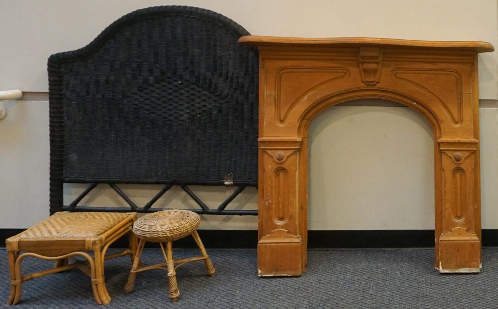 VICTORIAN PINE HEARTH SURROUND, A
