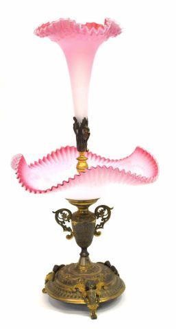 VICTORIAN PINK SATIN RUFFLED ART
