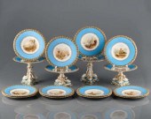 VICTORIAN PORCELAIN DESSERT SE