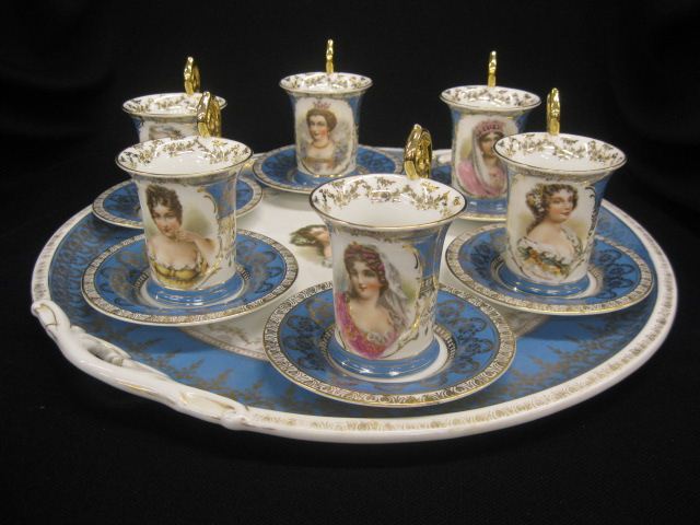 Victorian Porcelain Portrait Tea