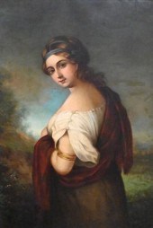 VICTORIAN PORTRAIT, OIL ON CAN
