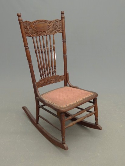 Victorian pressed back oak