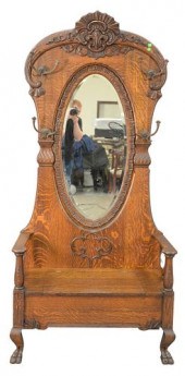 VICTORIAN QUARTER SAWN OAK HAL