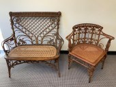 VICTORIAN RATTAN AND CANE SEAT