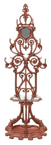 VICTORIAN RED-PAINTED CAST IRO