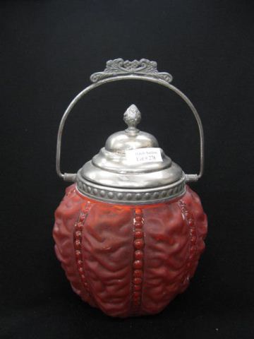 Victorian Red Satin Art Glass