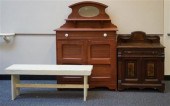 VICTORIAN RED STAINED SERVER,