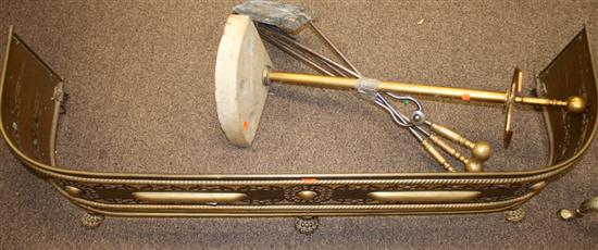 Victorian reticulated brass fire