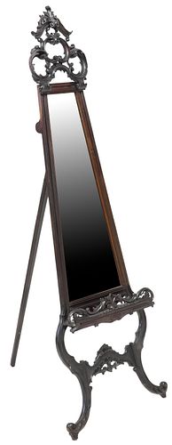 VICTORIAN ROCAILLE CARVED EASEL