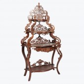 VICTORIAN ROCOCO CARVED AND PI