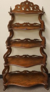 VICTORIAN ROCOCO MAHOGANY ETAG