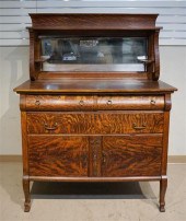 VICTORIAN ROCOCO STYLE OAK MIR