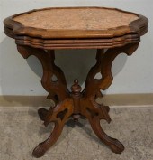 VICTORIAN ROCOCO WALNUT MARBLE
