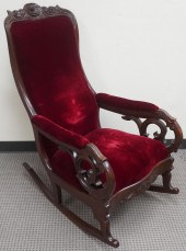 VICTORIAN ROCOCO WALNUT VELVET