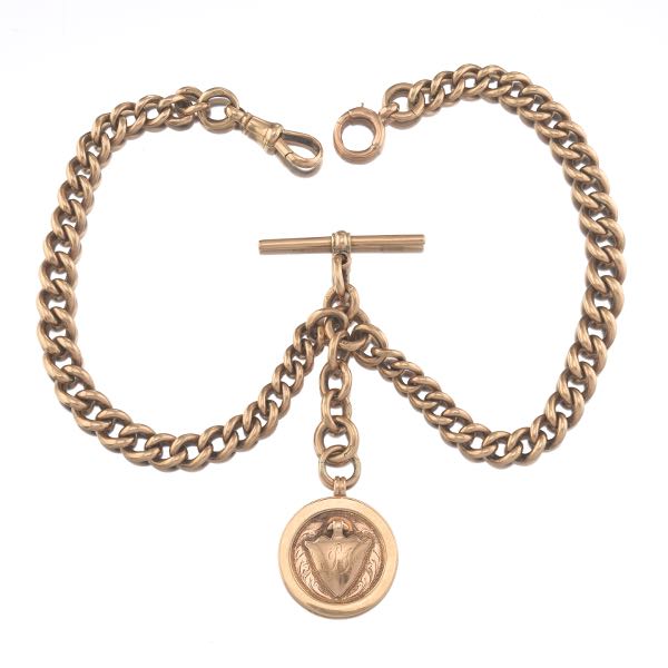 VICTORIAN ROSE GOLD DOUBLE ALBERT