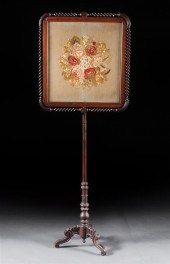 Victorian rosewood and needlep