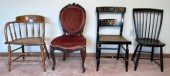 Victorian rosewood balloon bac