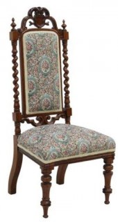 VICTORIAN ROSEWOOD BARLEY TWIS