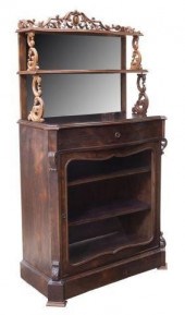 VICTORIAN ROSEWOOD CURIO DISPL