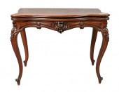 VICTORIAN ROSEWOOD GAMING TABL