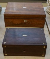 VICTORIAN ROSEWOOD LAP DESK AN