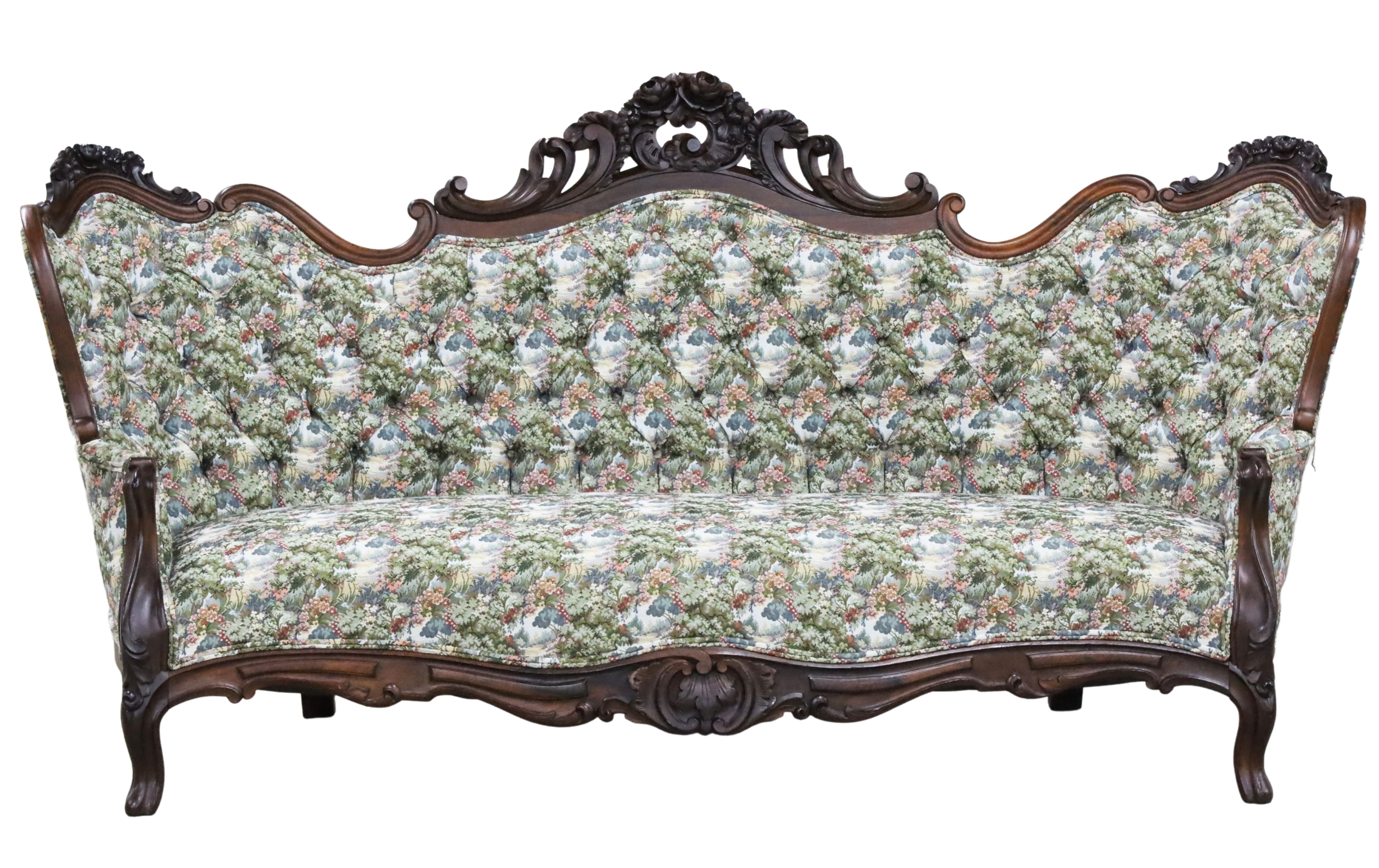VICTORIAN ROSEWOOD SETTEE A