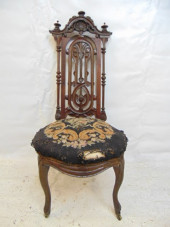 VICTORIAN ROSEWOOD SIDE CHAIR,