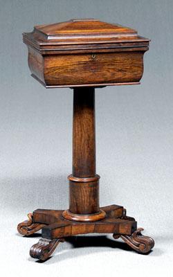 Victorian rosewood teapoy, fine