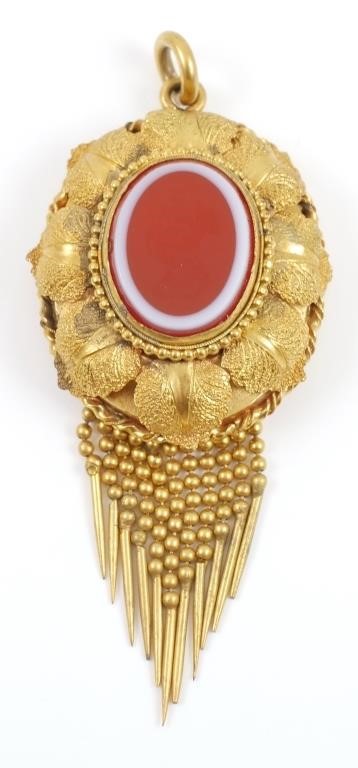 VICTORIAN SARDONYX GOLD MEMORIAL