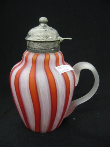 Victorian Satin Art Glass Syrup